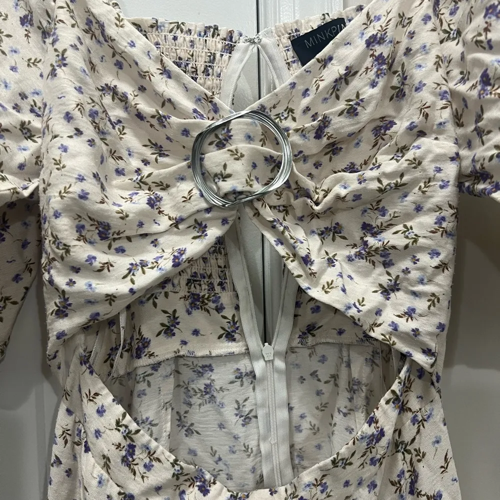 FLAWED MINKPINK Off White Hailey Midi Dress Size Medium $159 - Image 5