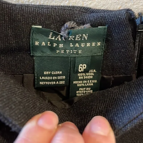 Ralph Lauren 100% Wool Mini Skirt Classic Preppy Style‎ Grey Black 6P - Image 5