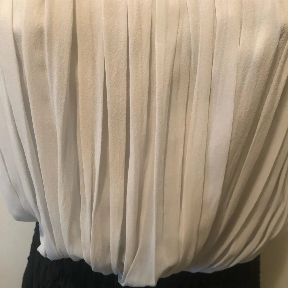 L’AGENCE Silk Chiffon Textured Pleated Midi Dress Sz.4 Sleeveless Pin-tucks Grey - Image 8