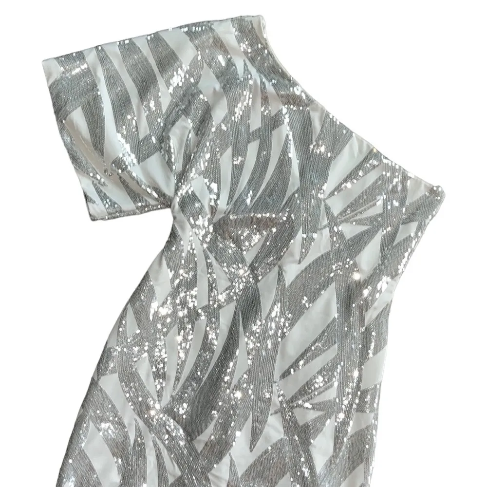 B. Smart 🎈S57  sequined one shoulder dress - Image 8