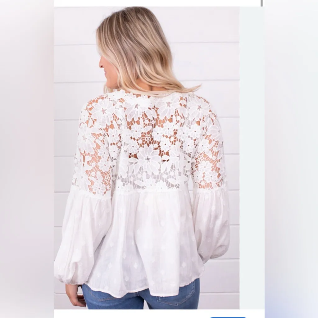 Free people Lina lace top preloved - Image 2