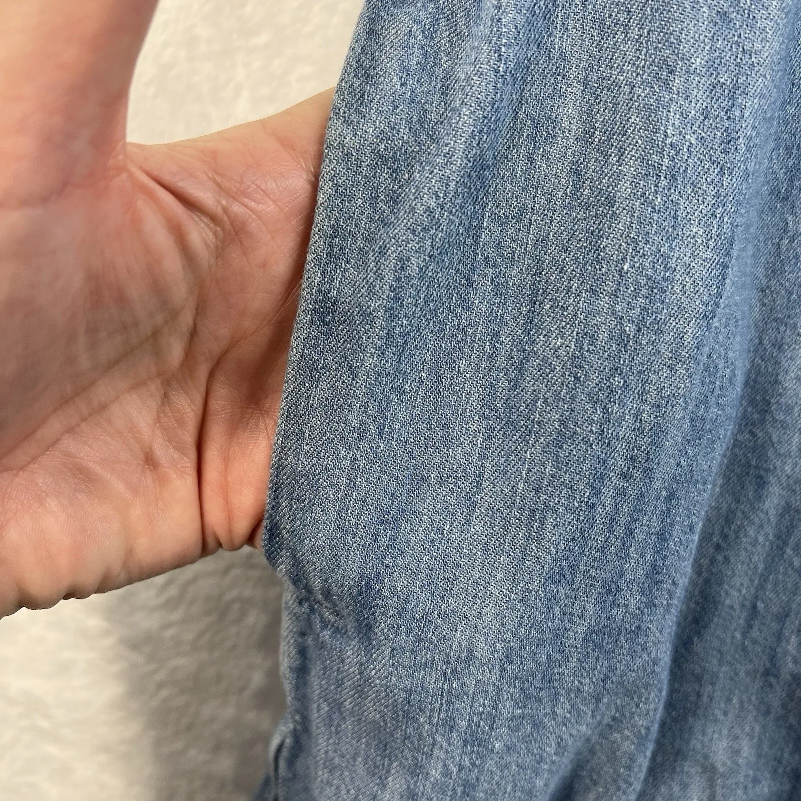 MADEWELL Sz S Courier Denim Dress Shirtdress Lauryn Wash Blue Relaxed Fit Casual - Image 6