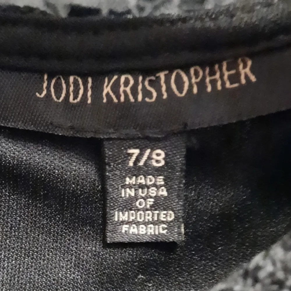 Jodi Kristopher Black Lace Dress Size 7/8 - Image 3