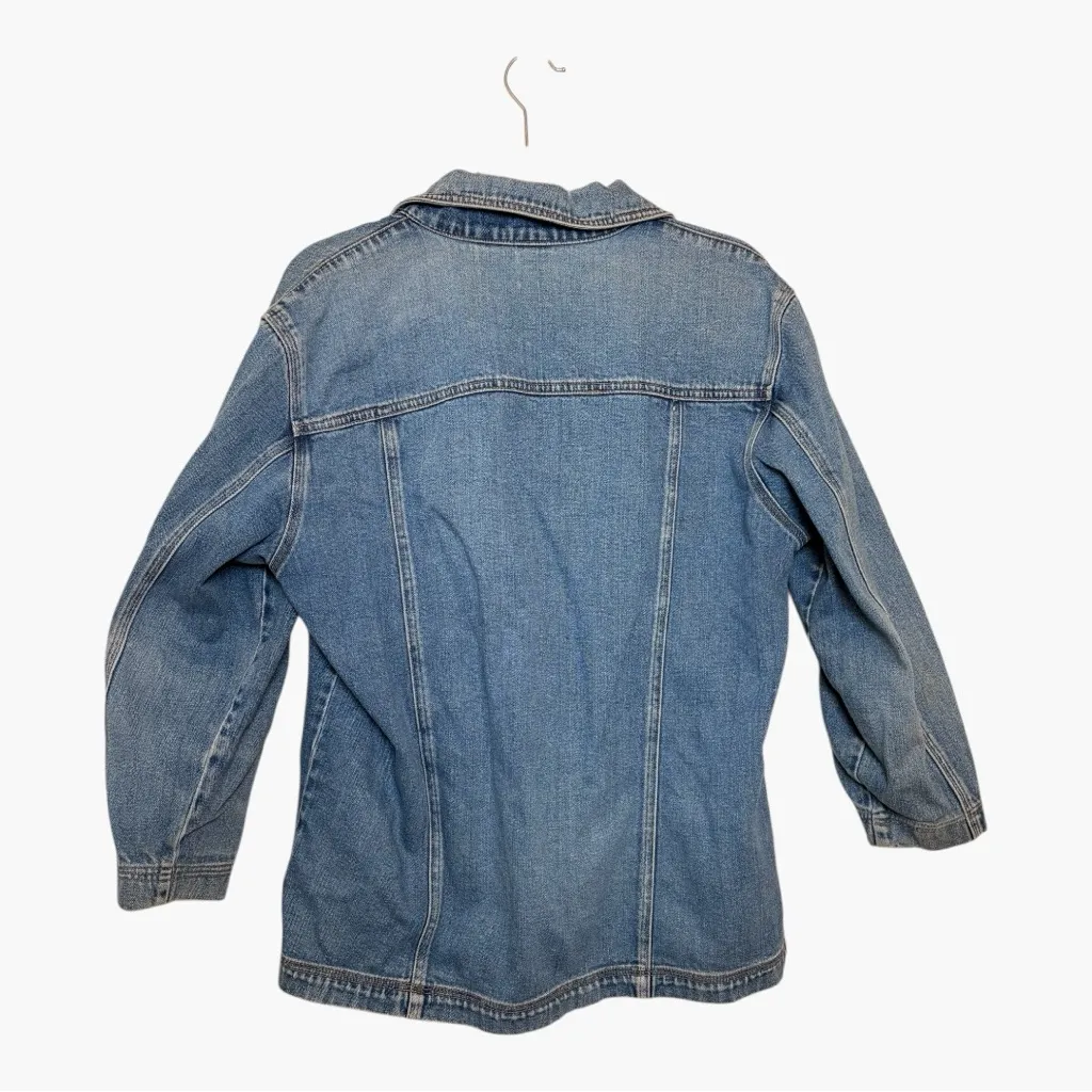 Gap Denim Chore Jacket Oversized Classic Preppy Heritage Workwear M - Image 3