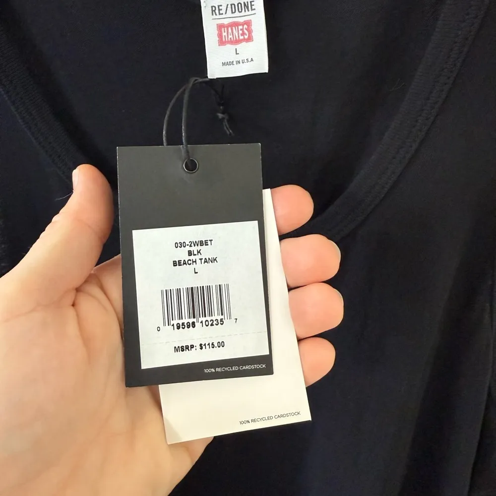 NWT Re/Done Black Sleeveless Tank Top - Image 6