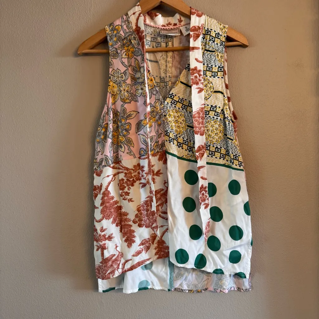 ANTHRO | Moulinette Souers Mixed Pattern Blouse‎ - Image 3