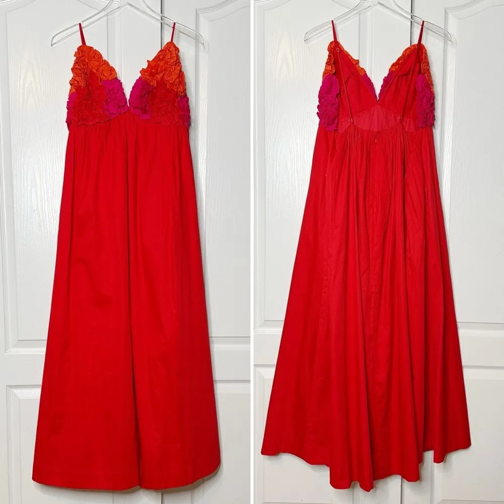 NWT Mara Hoffman Women's Annika Dress Red Size Medium - Image 6