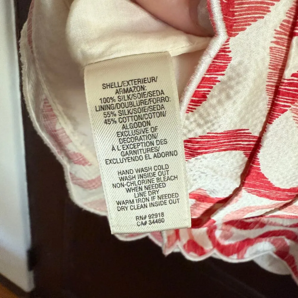 JUICY COUTURE | Y2K Vintage Hammered Silk Red Cherry Circle Babydoll Top Size 6 - Image 8