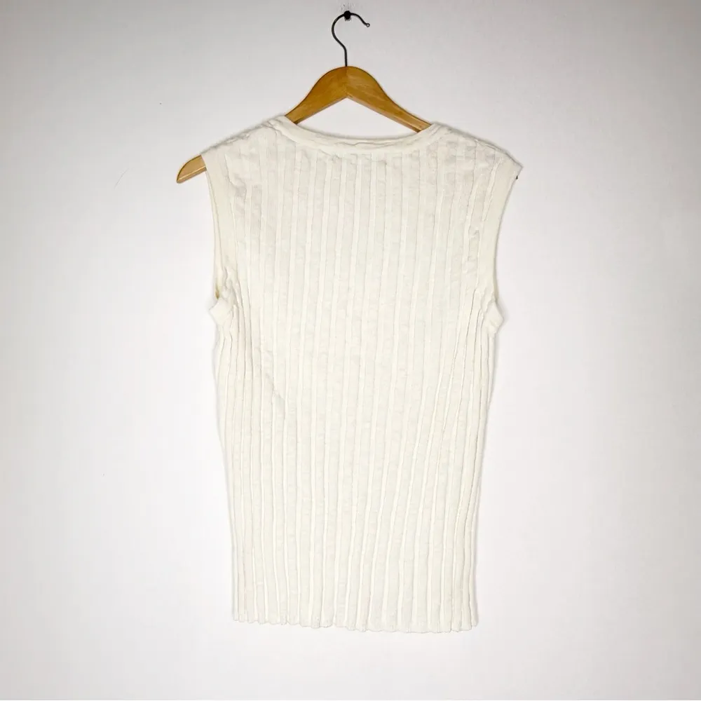 Free People Beach Women’s Veda Sweater Vest – Cream White – Size Small - Image 3