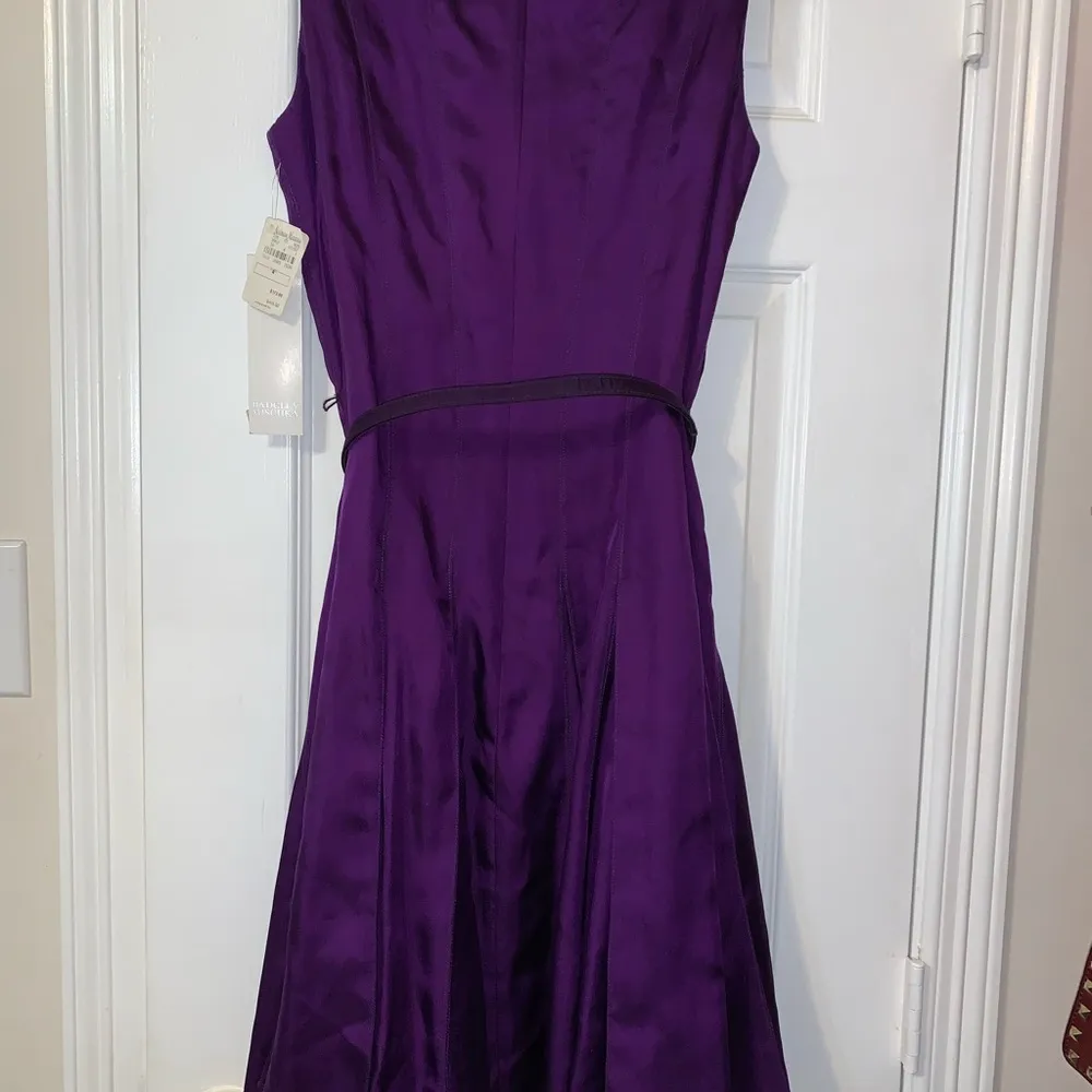 Badgley Mischka Textured Violet Gown - Image 2