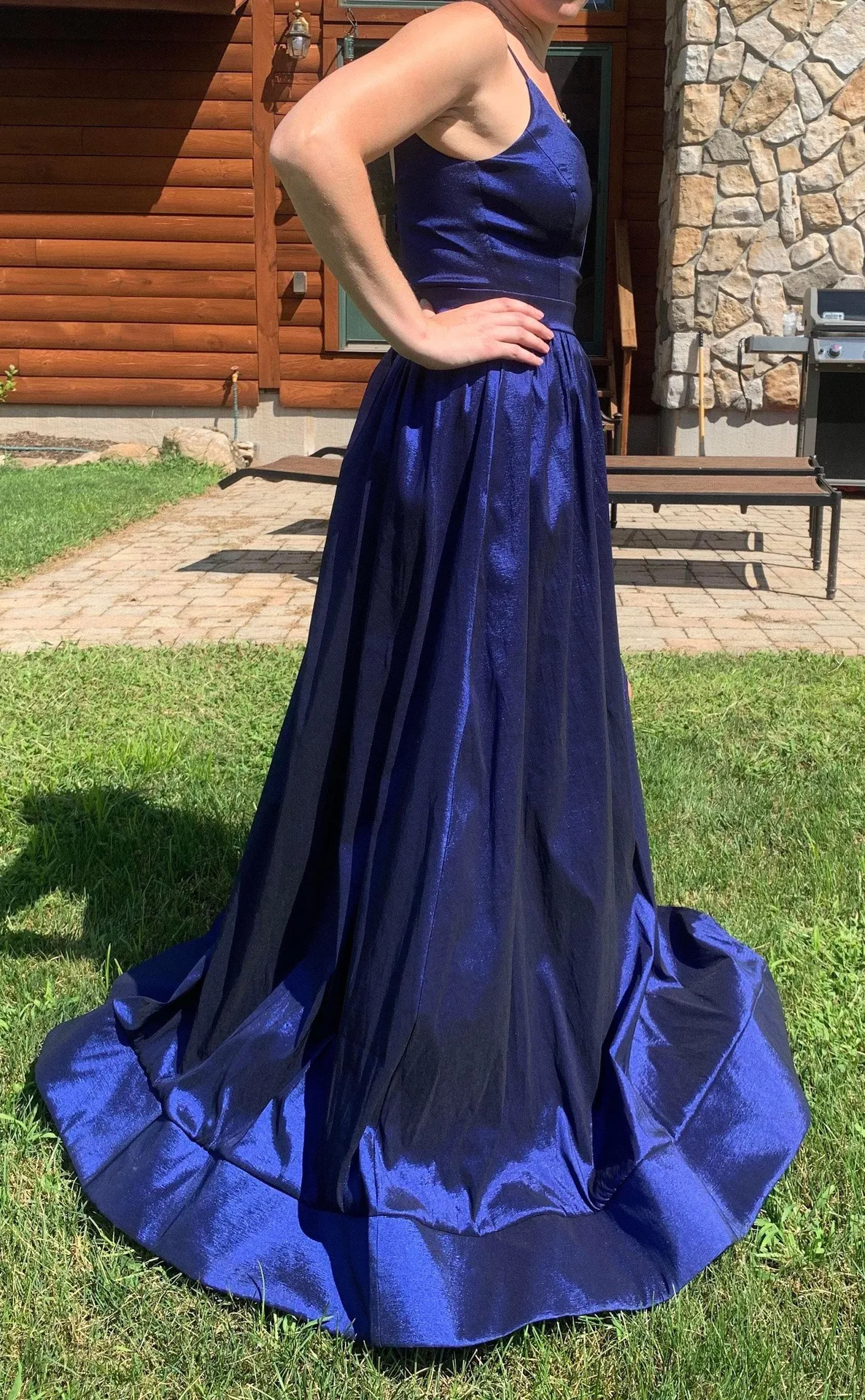 Windsor Royal Blue Formal Dress - Image 4