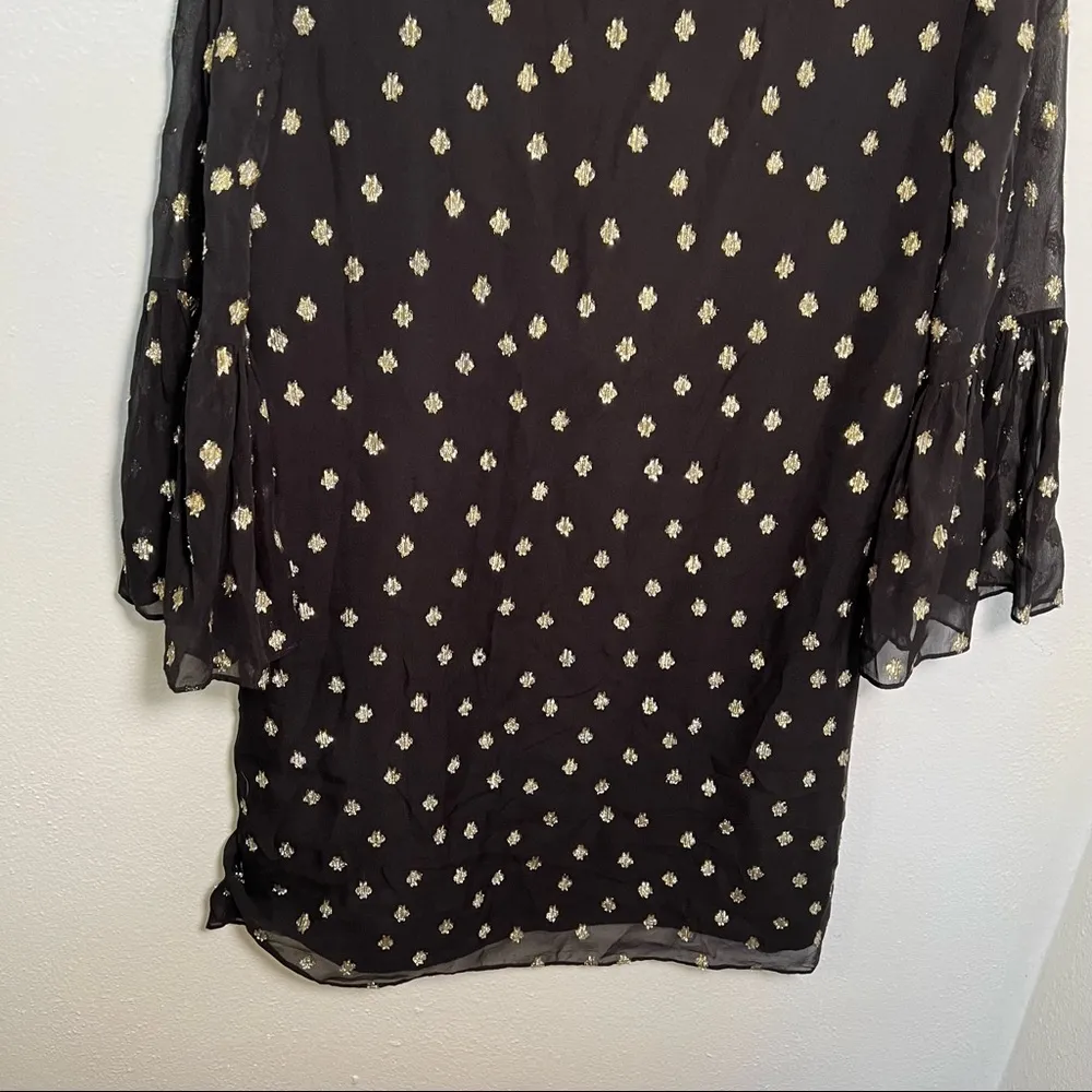 Lilly Pulitzer Caroline Silk Tunic Dress Black Gold - Image 11