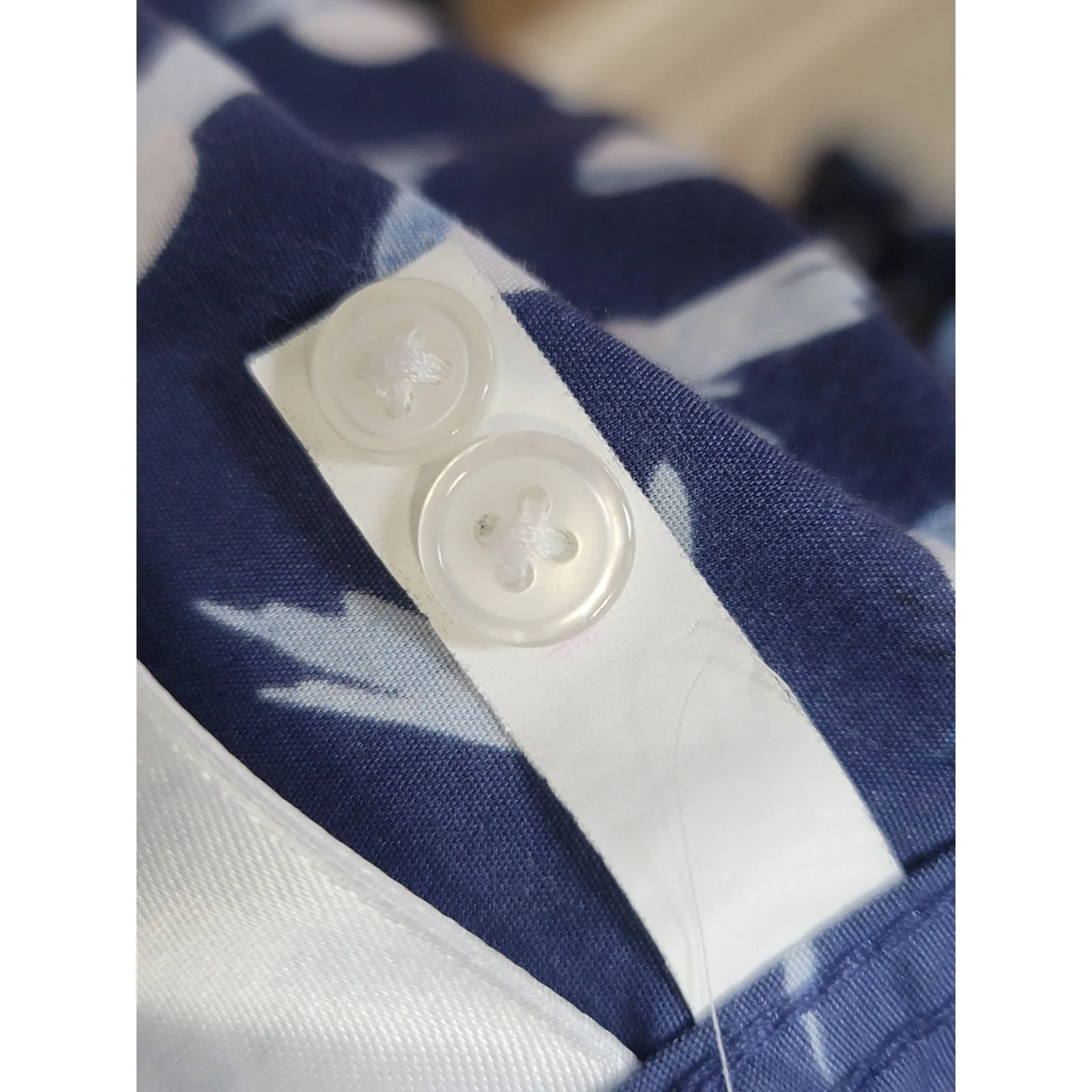 Lands End Shirt Women's Size 8 Blue Bird Print Long Sleeve Supima Cotton No Iron - Image 10