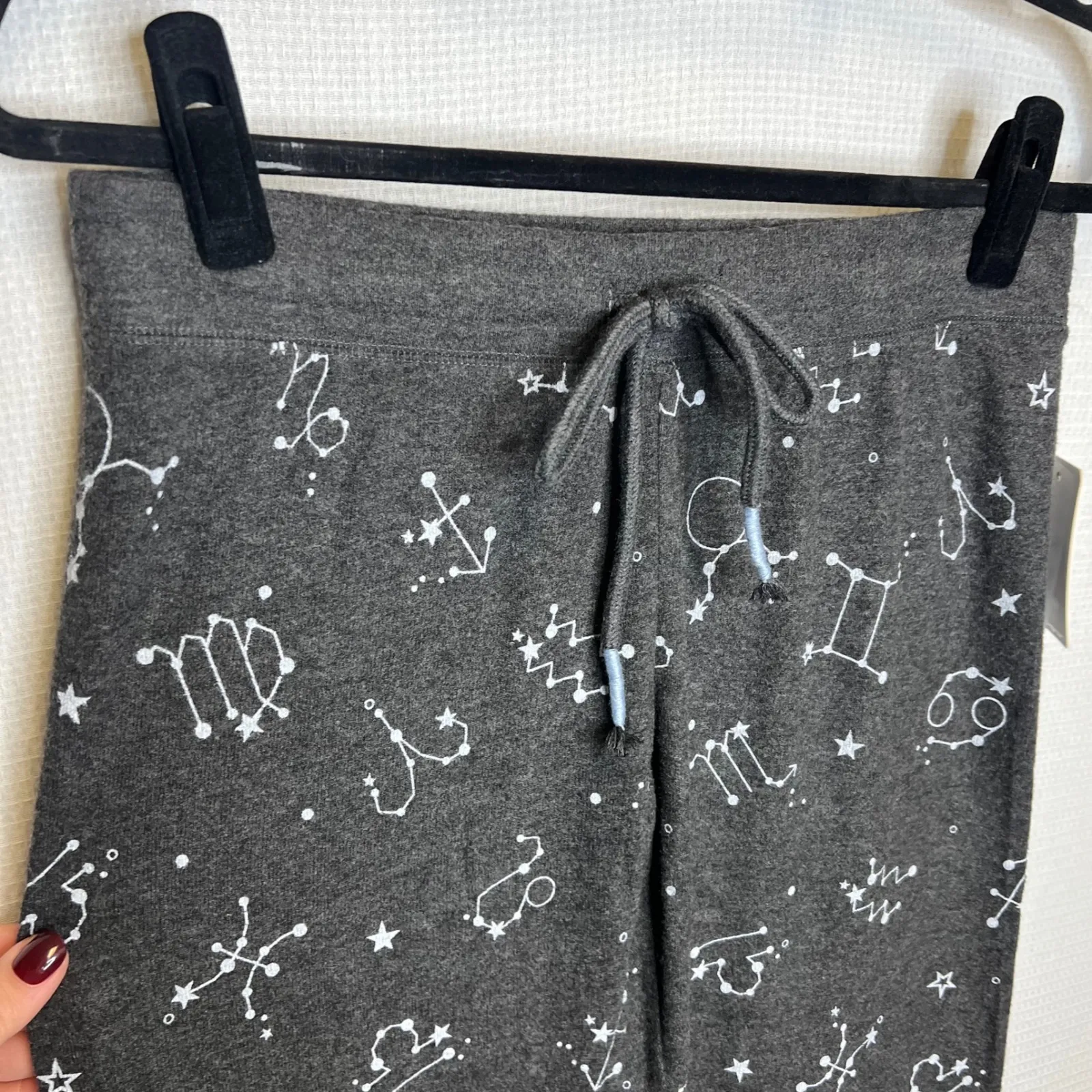 PJ Salvage Zodiac Constellation Jogger Pants Heather Charcoal Size Small Gray - Image 3
