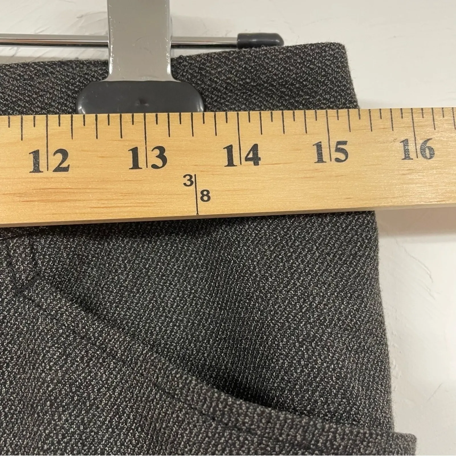 BCBGMaxAzria Grey Houndstooth Womens Slim Fit Chino Trouser Dress Pants S Work - Image 4