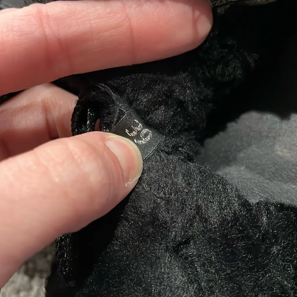 P448 Skate Boster‎ Black Leopard Print Suede FurLined High Top Sneakers 39 - Image 9