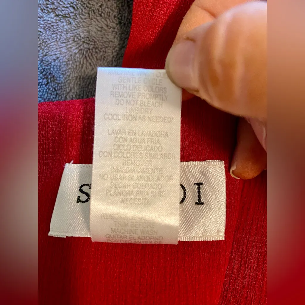 Studio I Red Sleeveless Dress with Back Zipper - Image 8