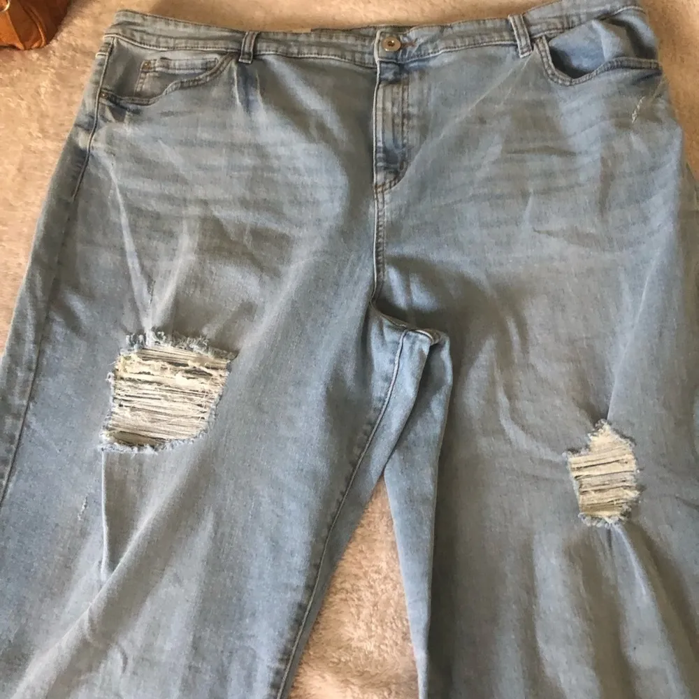 INC JEANS International Concepts size 24 NWT high-rise distressed STRAIT CUT - Image 2