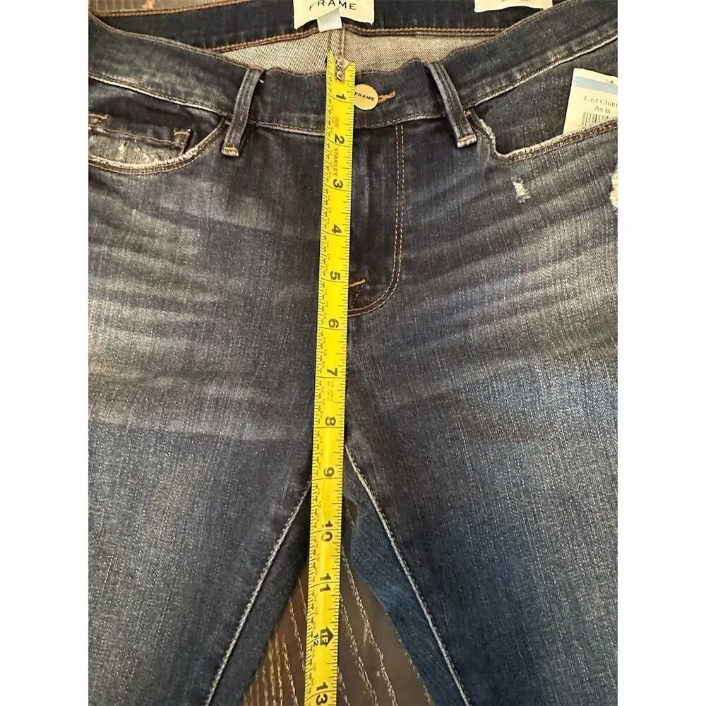 Frame Le Garçon Women's Mid-Rise Straight Jeans Size 25 Dark Blue - Image 8