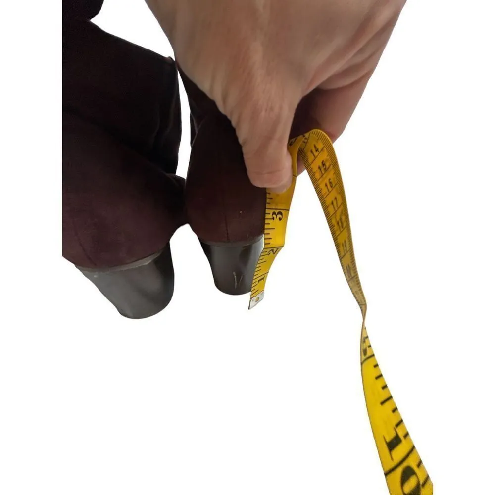 Old Navy burgundy faux leather bootie Sz 9 womens - Image 4