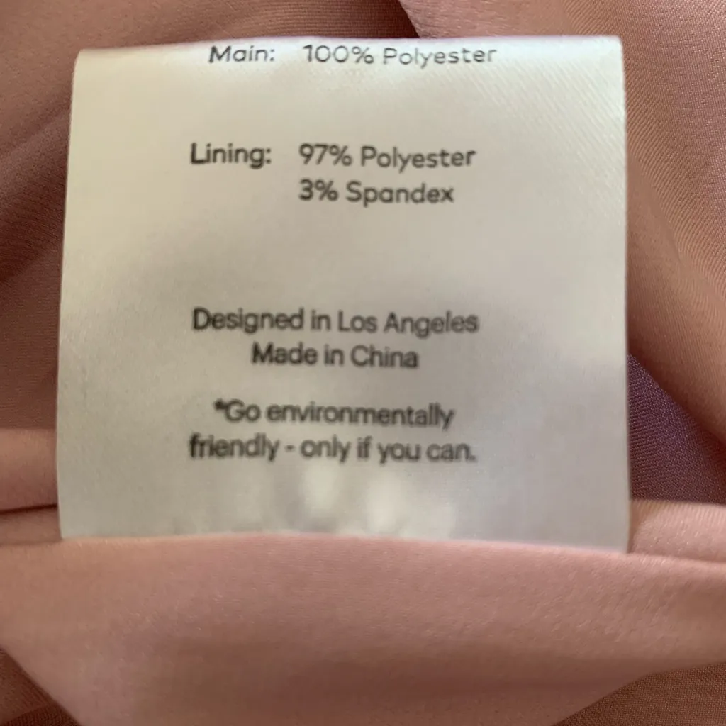 FAME AND PARTNERS Georgette Blush Pink V-Neck Wrap Gown Cocktail Dress Size 14 - Image 15