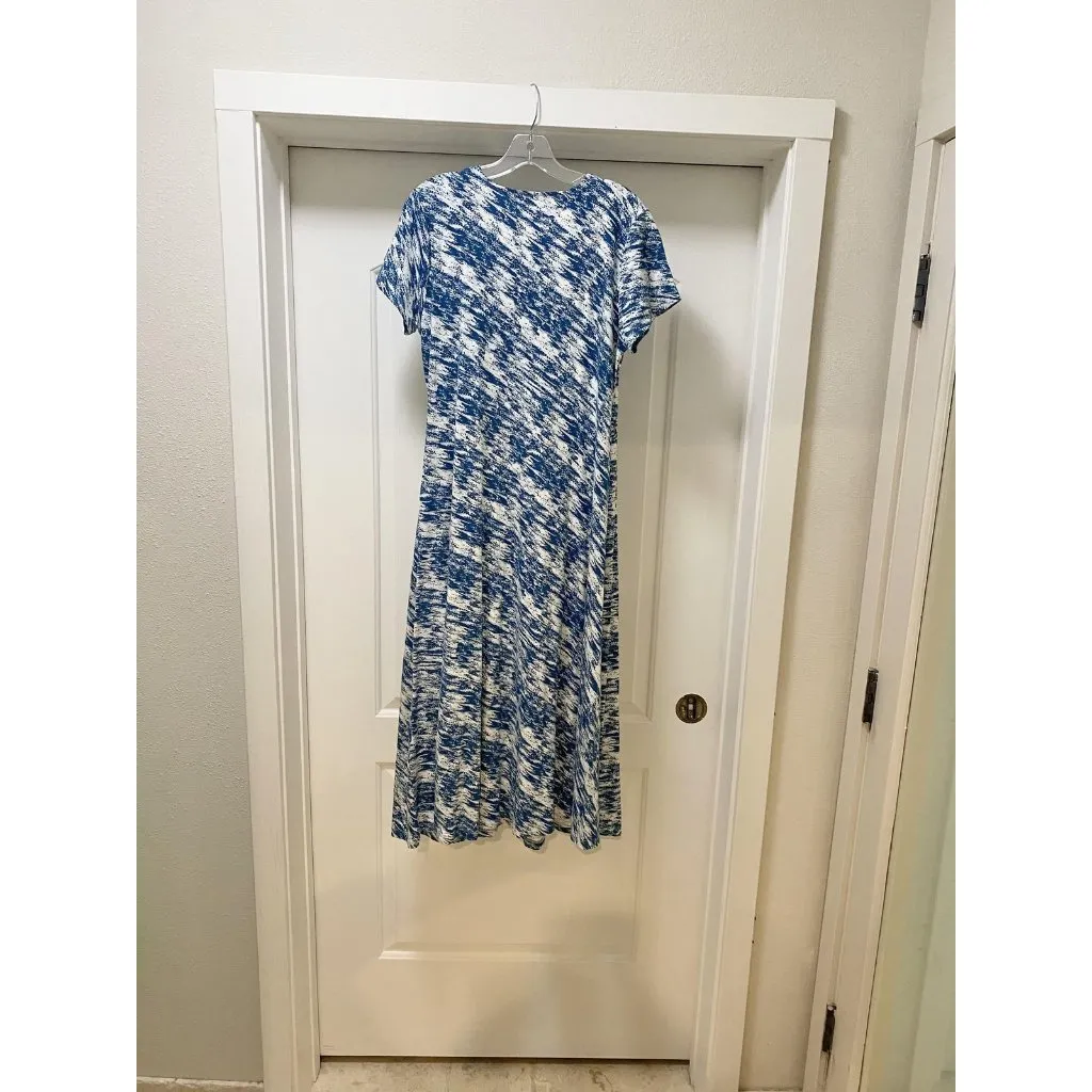 Soft Surroundings Dress Womens Petite Large Abstract Short Sleeve Rayon Flowy - Image 5