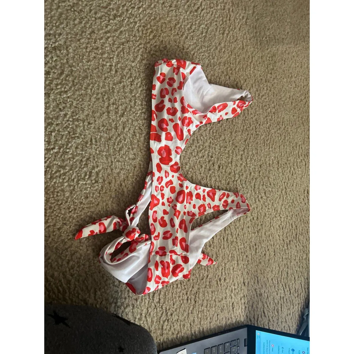 Cd20 beach wear top bikini size xl Red - Image 3