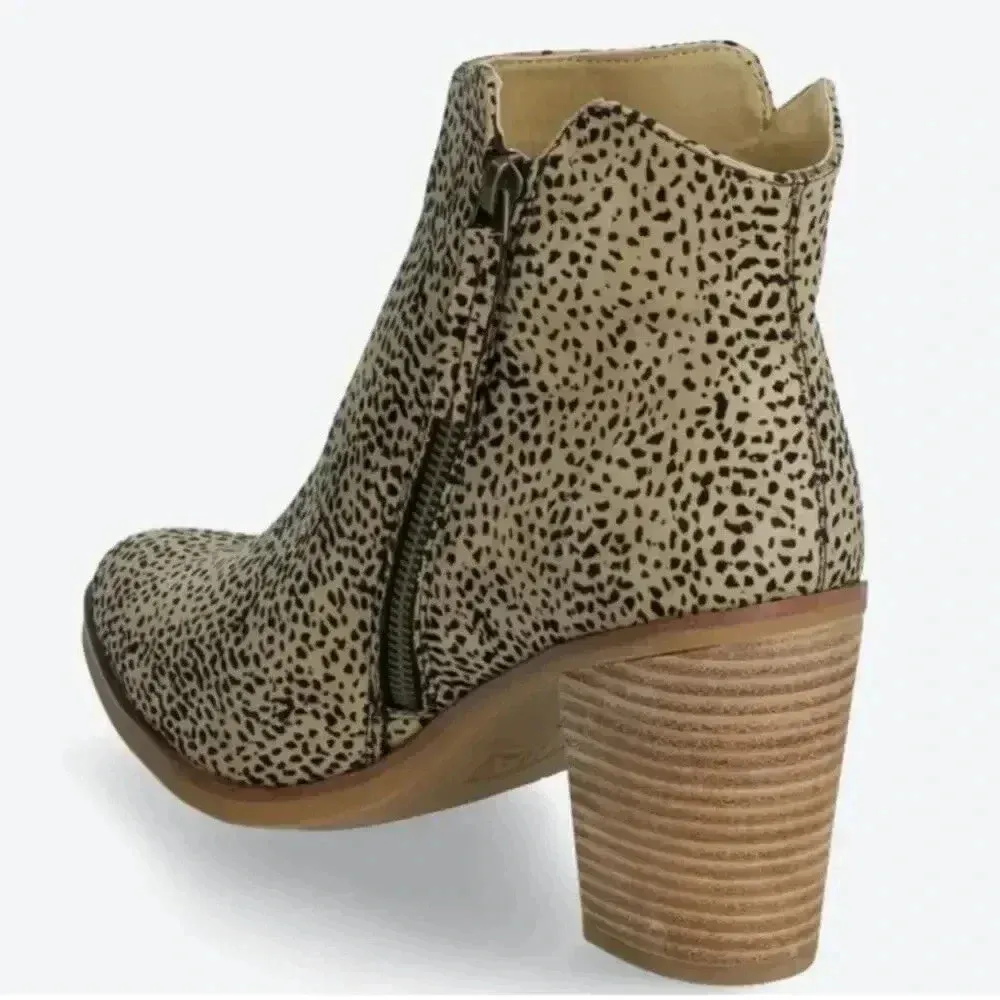 Mia Tracee WIDE Animal Print Heeled Zip Bootie in Leopard Size 6W NWOB - Image 3