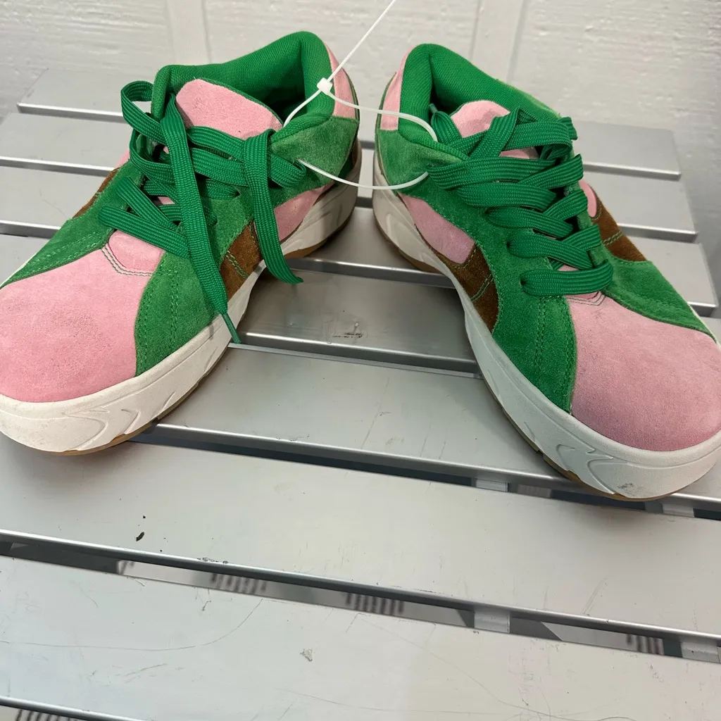 JEFFREY CAMPBELL Limit Platform Sneakers in Green / Pink Size 8 NWOT - Image 8