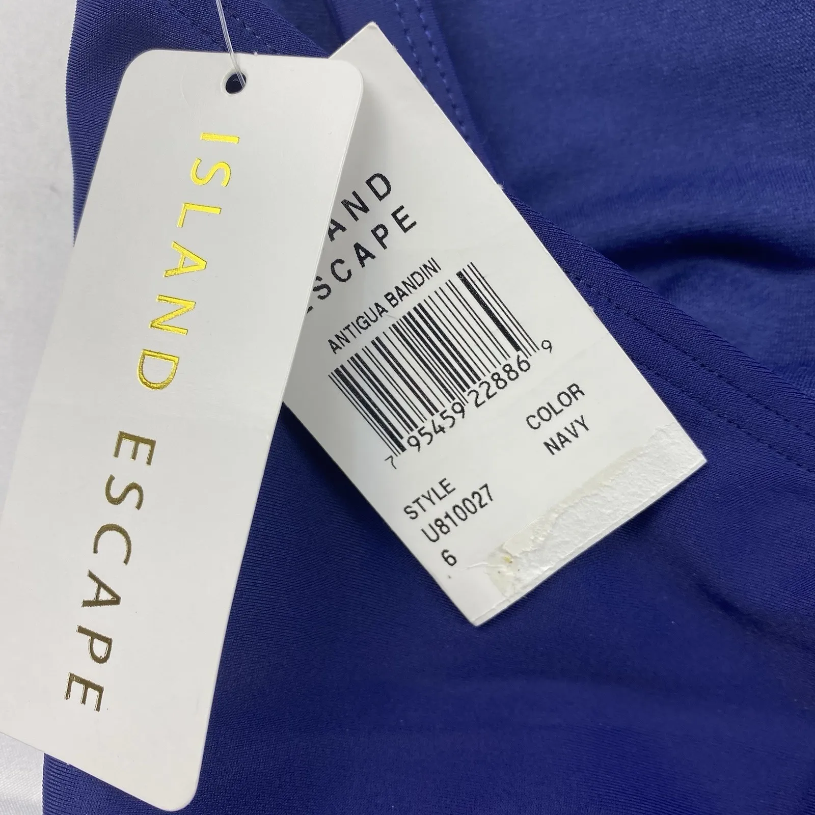 NWT Island Escape Swimsuit Tankini Top Size 6‎ Antigua Bandini Navy Resort Vacay Blue - Image 4