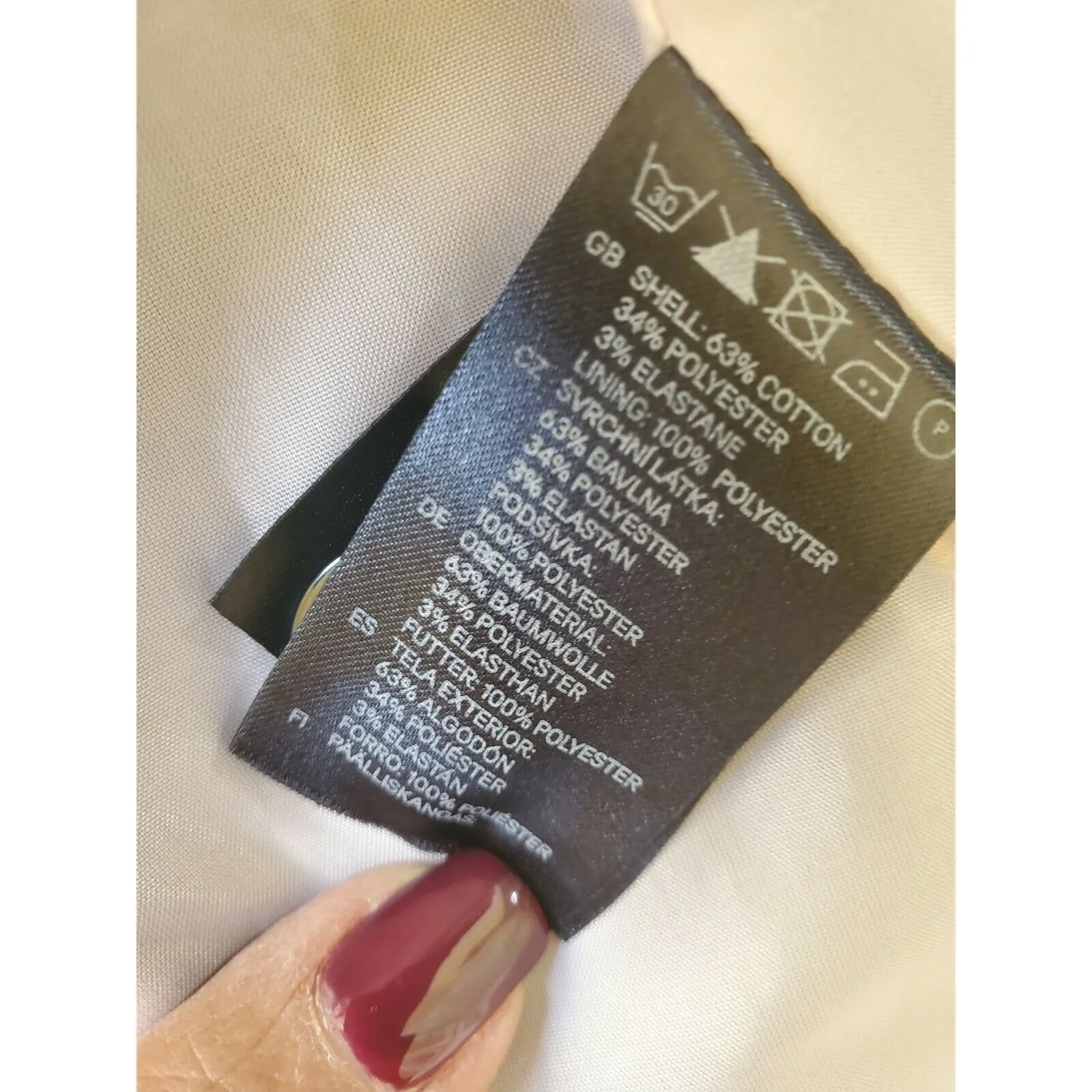 H&M Pink Double Breasted Swing Jacket Blazer Coat Double Button Size 6 EUC - Image 12