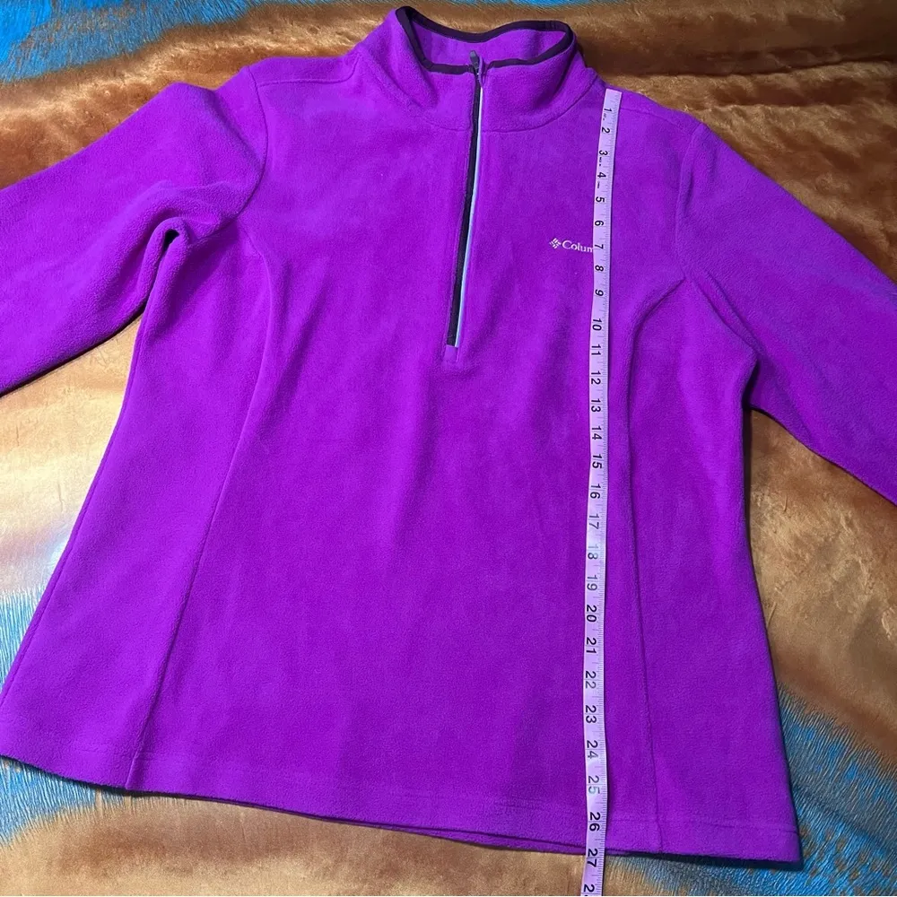 Columbia Blue Basin Half Zip Fleece Pullover XL omni heat thermal purple - Image 5