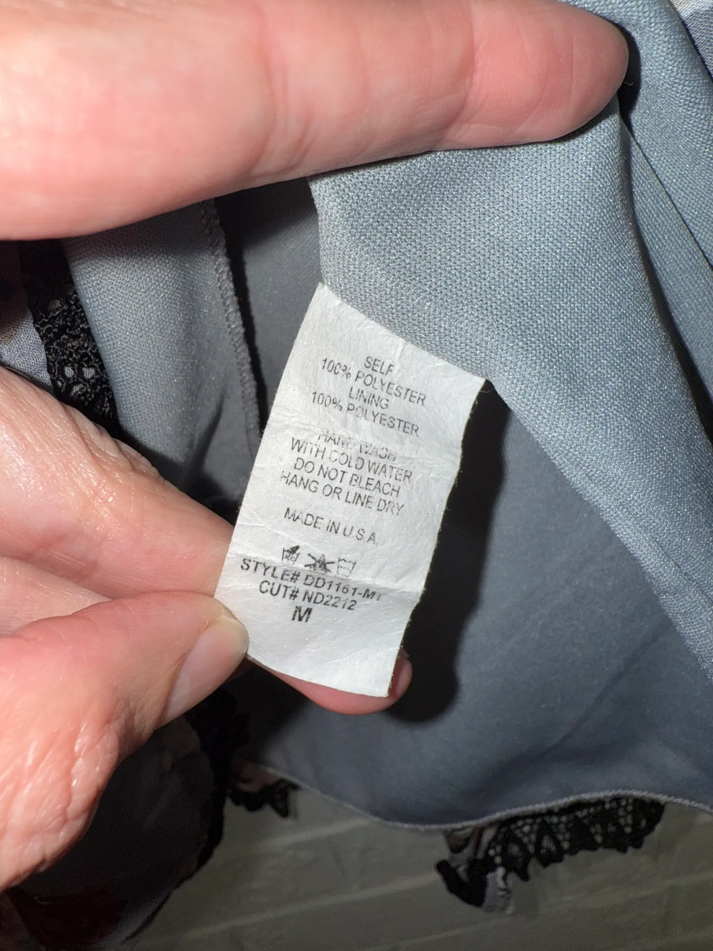 Dee Elle Floral Rose Gray Long Bell Sleeve Mini Sheath Dress Sz M✨ - Image 6