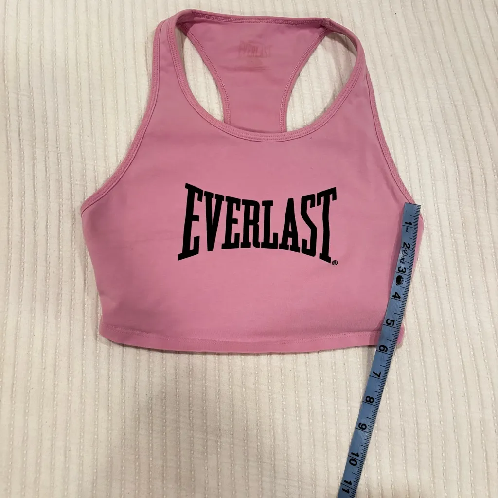 Everlast Pink Forever 21 Racerback Baby Pink Sports Bra Built-in Bra Size Small - Image 8