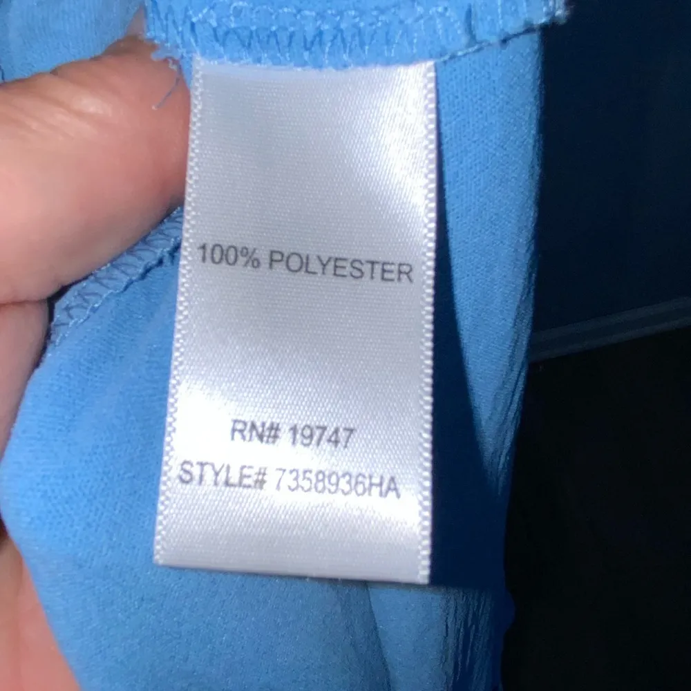 Counterparts Powder Blue Dolman Short Ruffle Sleeve Round Neck Top XL - Image 7