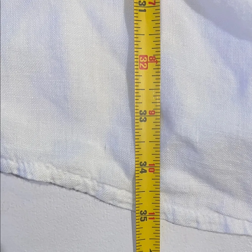 Vasna white lagon look made in Italy 100 % linen midi dress beach, vacation Size undefined - Image 10