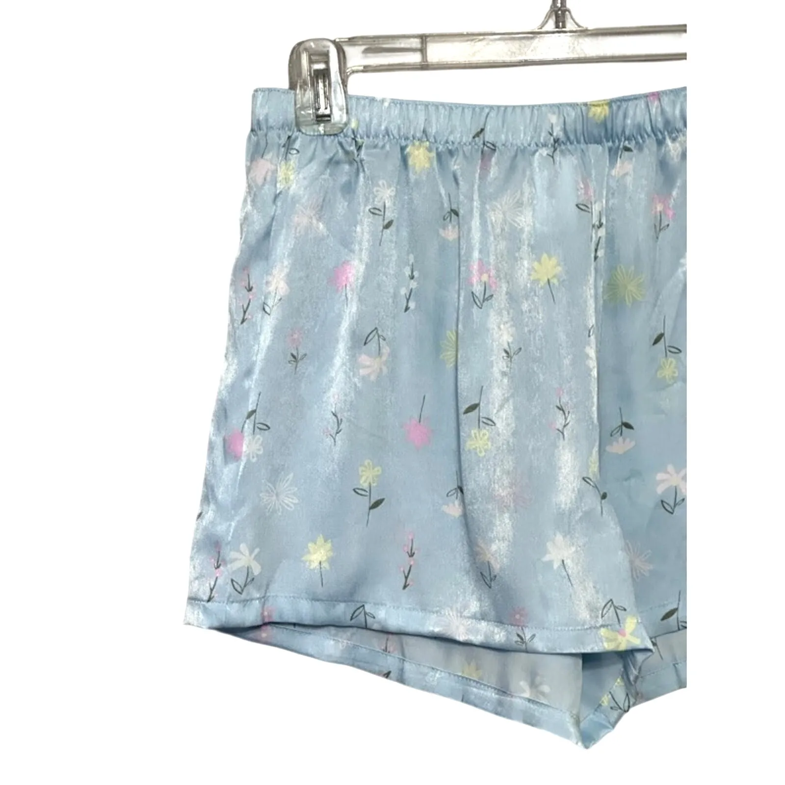 Abound Lounge Sleep Shorts Floral Print Elastic Waist Pull On Blue W Small NWOT - Image 3