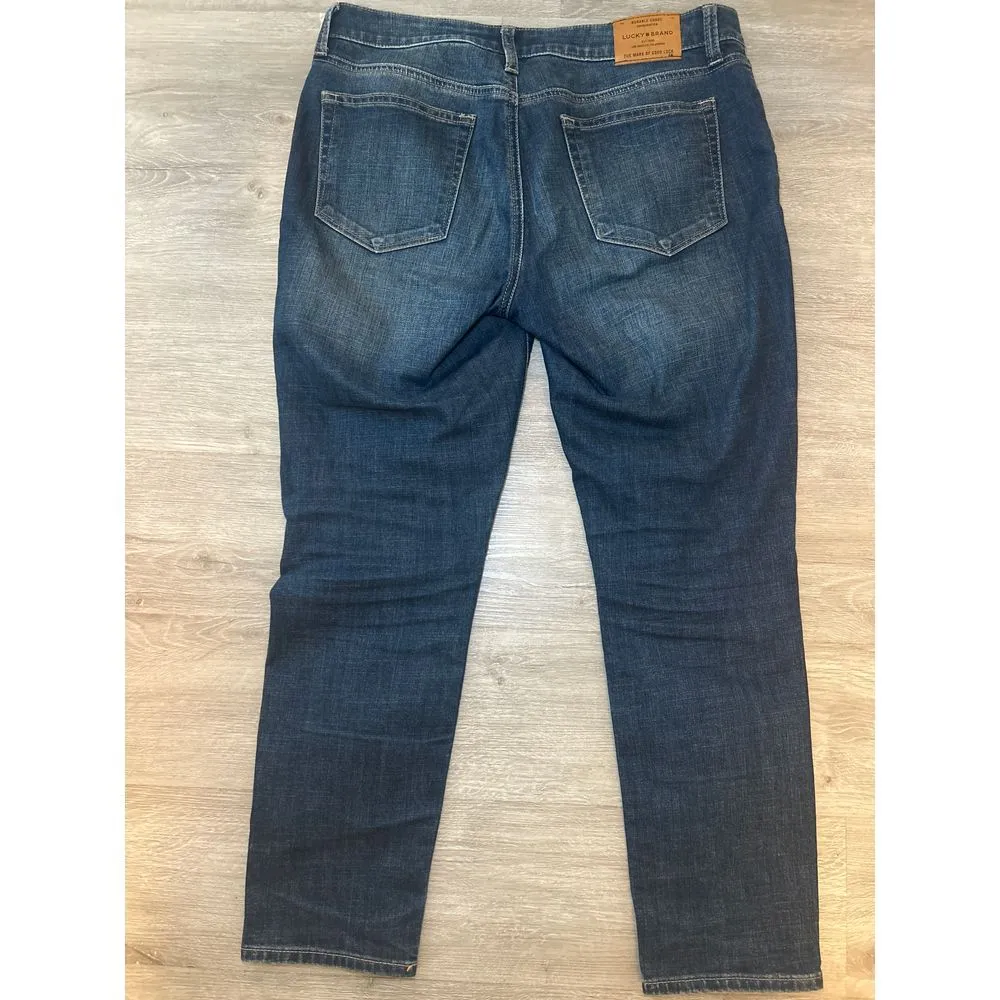 Lucky‎ Brand Lolita Crop Womens Jeans Blue Size 8 Denim Stretch Pockets - Image 3