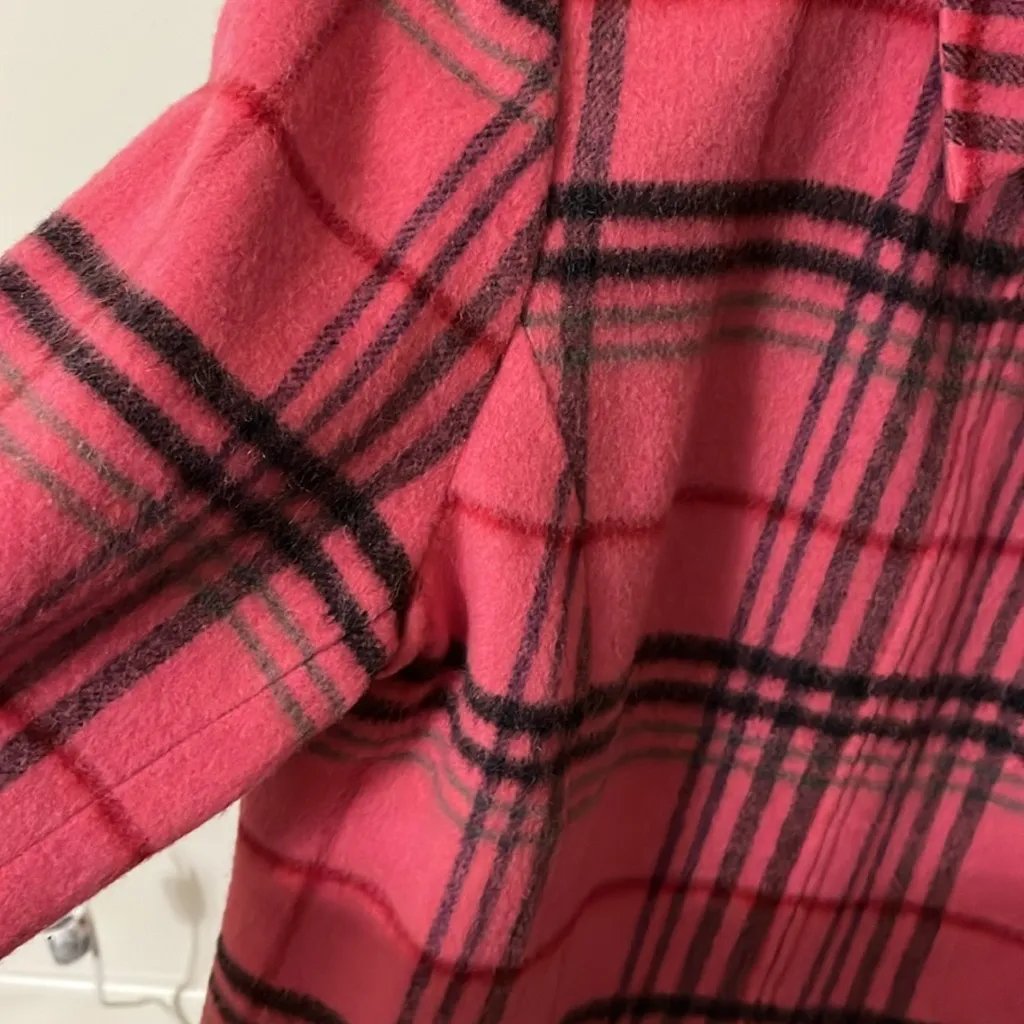 Requirements pink plaid jacket wool blend size 14 - Image 4