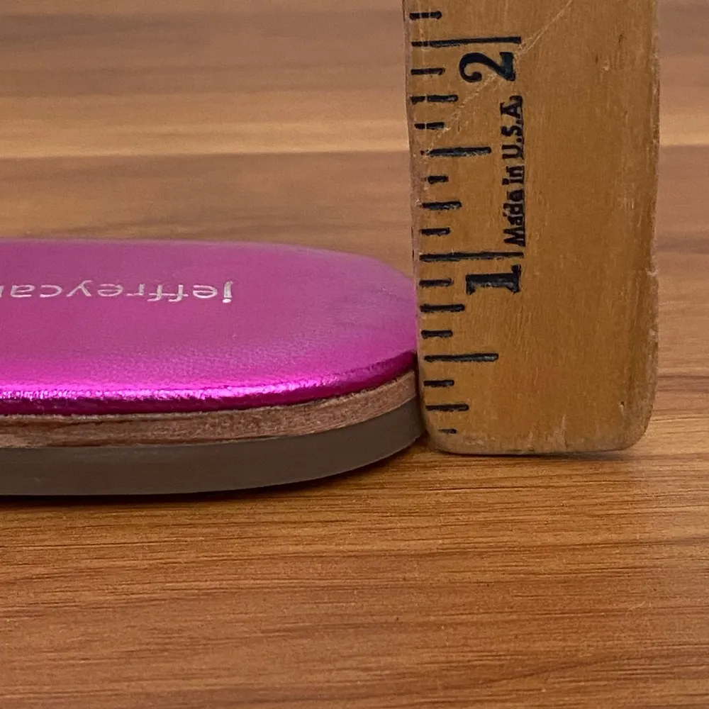 JEFFREY CAMPBELL Knaughty-3 Pink Metallic Knotted Slip On Flat Mules Sandals 7 - Image 9