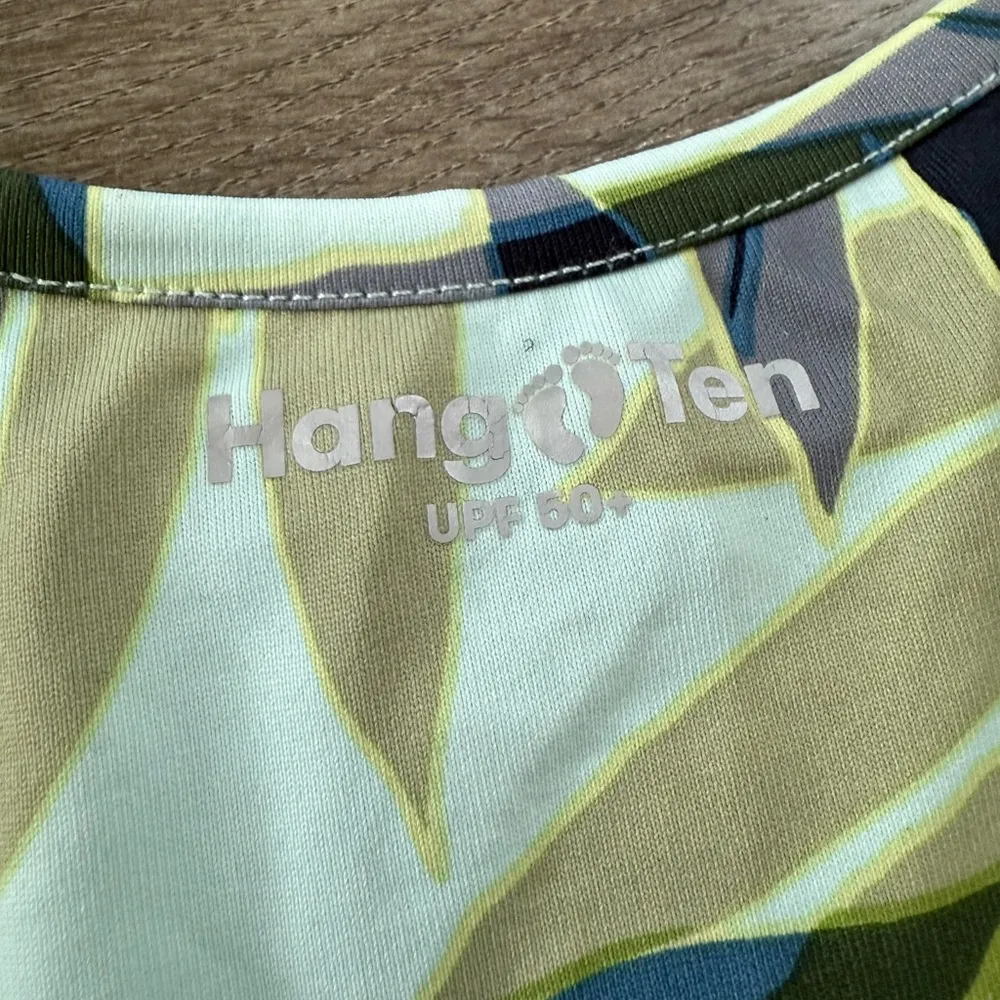 Hang Ten Plant Fitted Long Sleeve UV Protect Top Size Large Blue Pocket Outdoor - Image 8