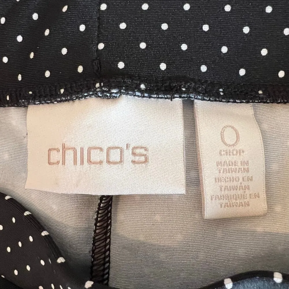Chico’s Ultimate Fit Polka Dot Print Stretch Crop Leggings Size 0 (US Small/4) - Image 9