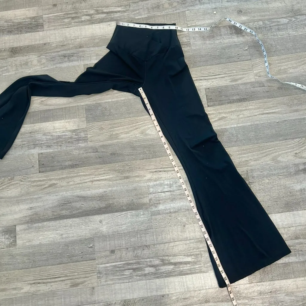 Sunzel Black Flare Leggings Crossover, Yoga, High Waist, Tummy Control E42 Size M - Image 5