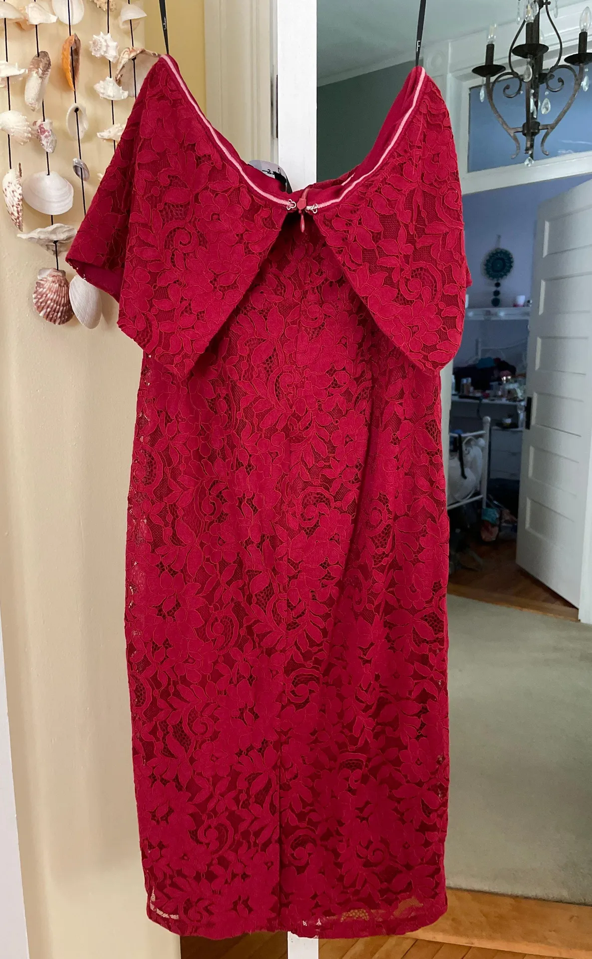 Lulus Red Lace Dress - Image 3