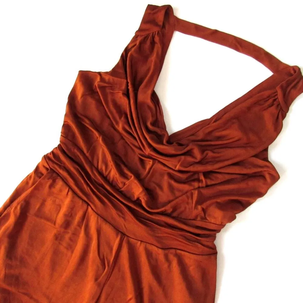 NWT Anthropologie Maeve Enchantment Jumpsuit in Copper Cowl Crop One-Piece XS - Image 3