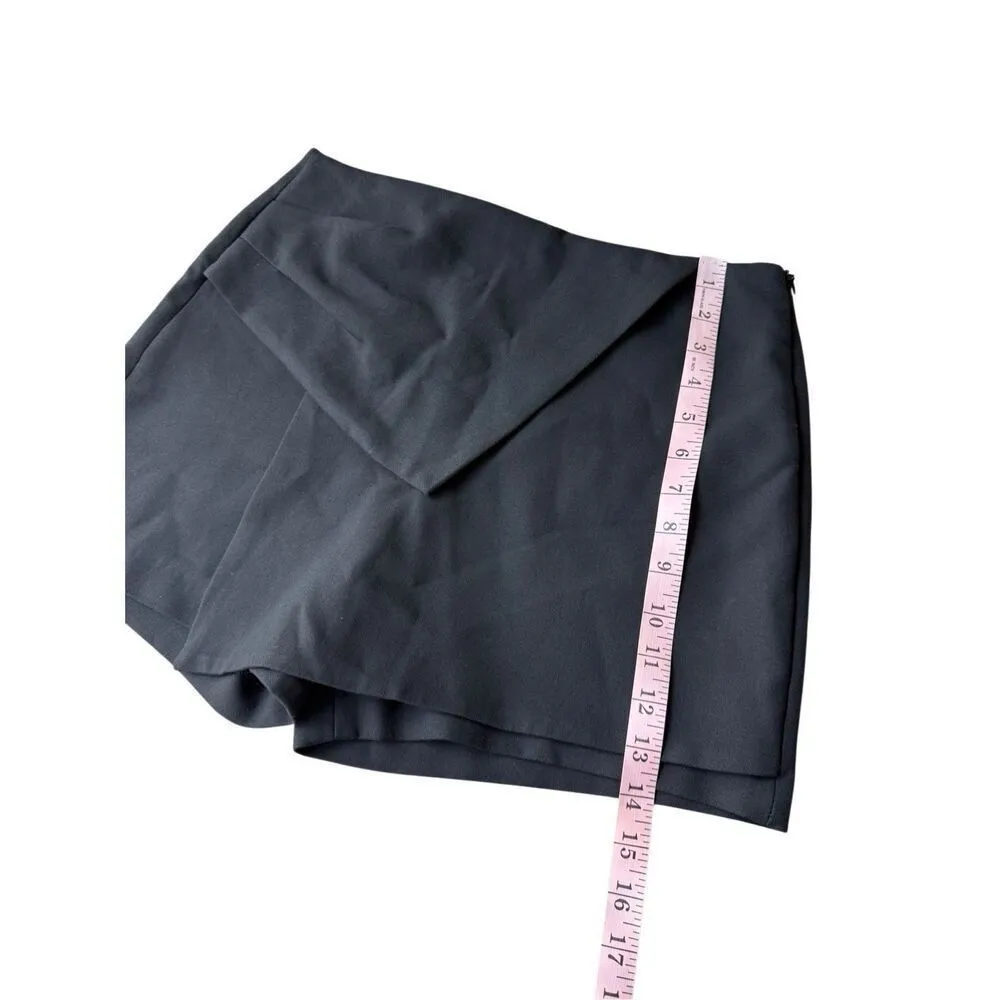 ZARA Basic Collection Black Asymmetrical Skort Size M - Image 9
