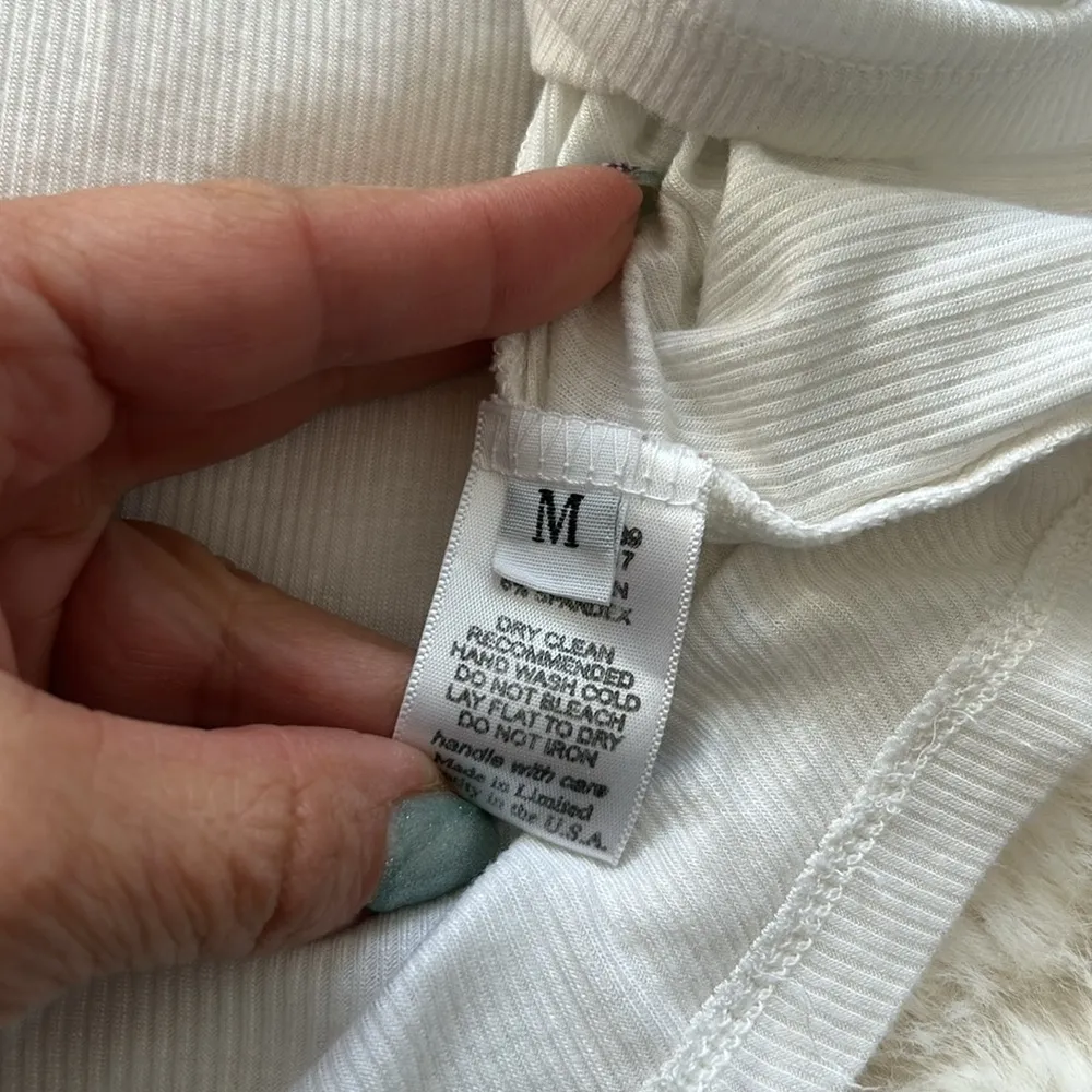 Lauren Moshi Floral Skull Ribbed White Long Sleeve Tunic - Image 8