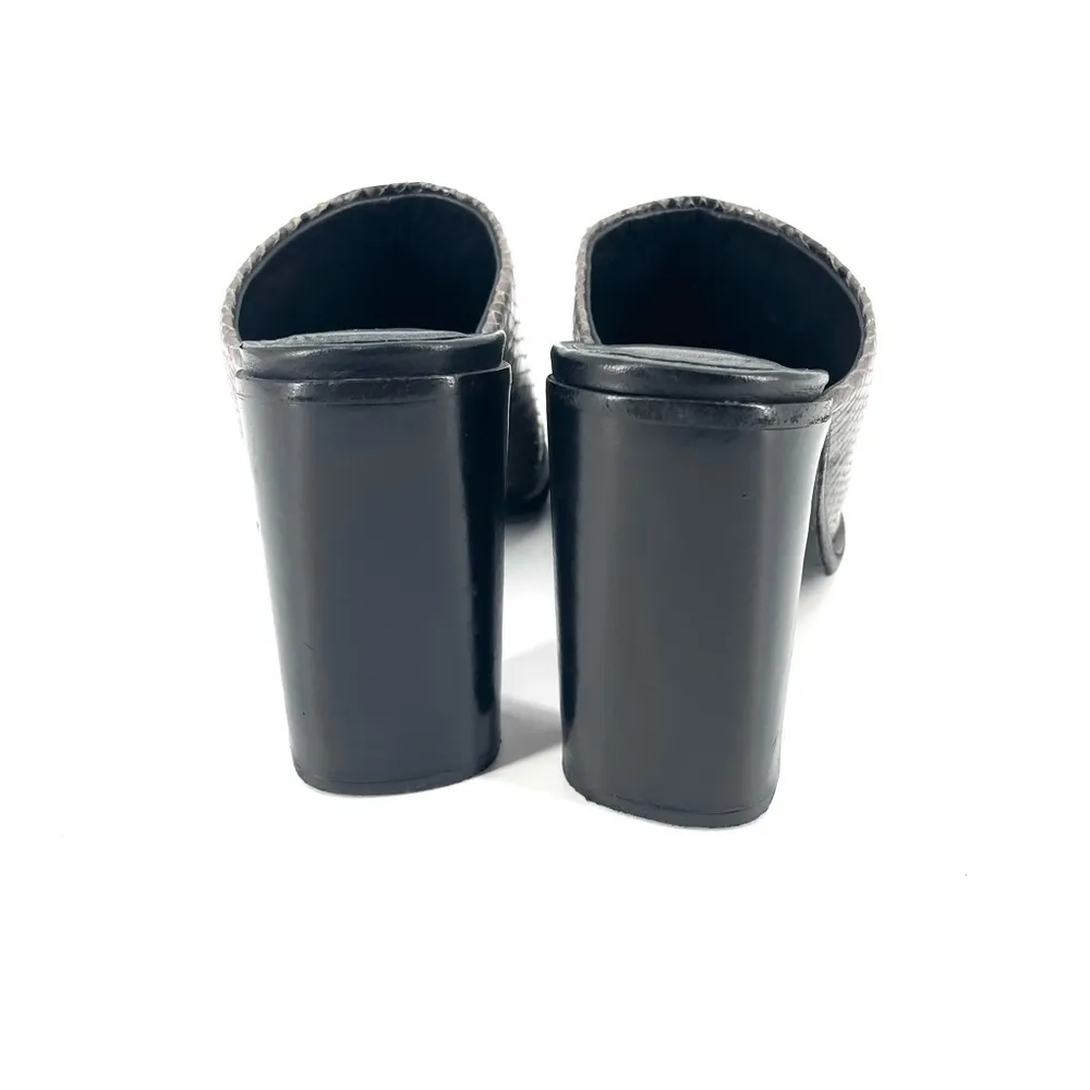 Rag & Bone Tristan Snake-Print Mule Sandal, Asphalt - Image 6