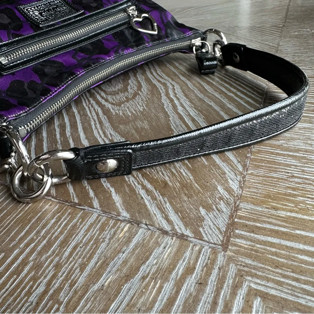 Coach Purple/Black Daisy Ocelot Soho Shoulder Bag 2012 - Image 15