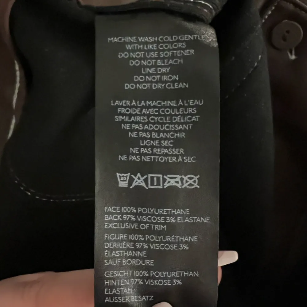 Colette Cropped Wide-Leg Pants by Maeve: Faux-Leather Top-Stitch size 30 - Image 9